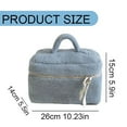 thumbnail image 3 of Travel Accessories Large Cosmetic Bag Cute Makeup Bag Y2K Aesthetic Make up Bag Fleece Cosmetic Bag for Purse Necessaire Weiweigg Blue, 3 of 9