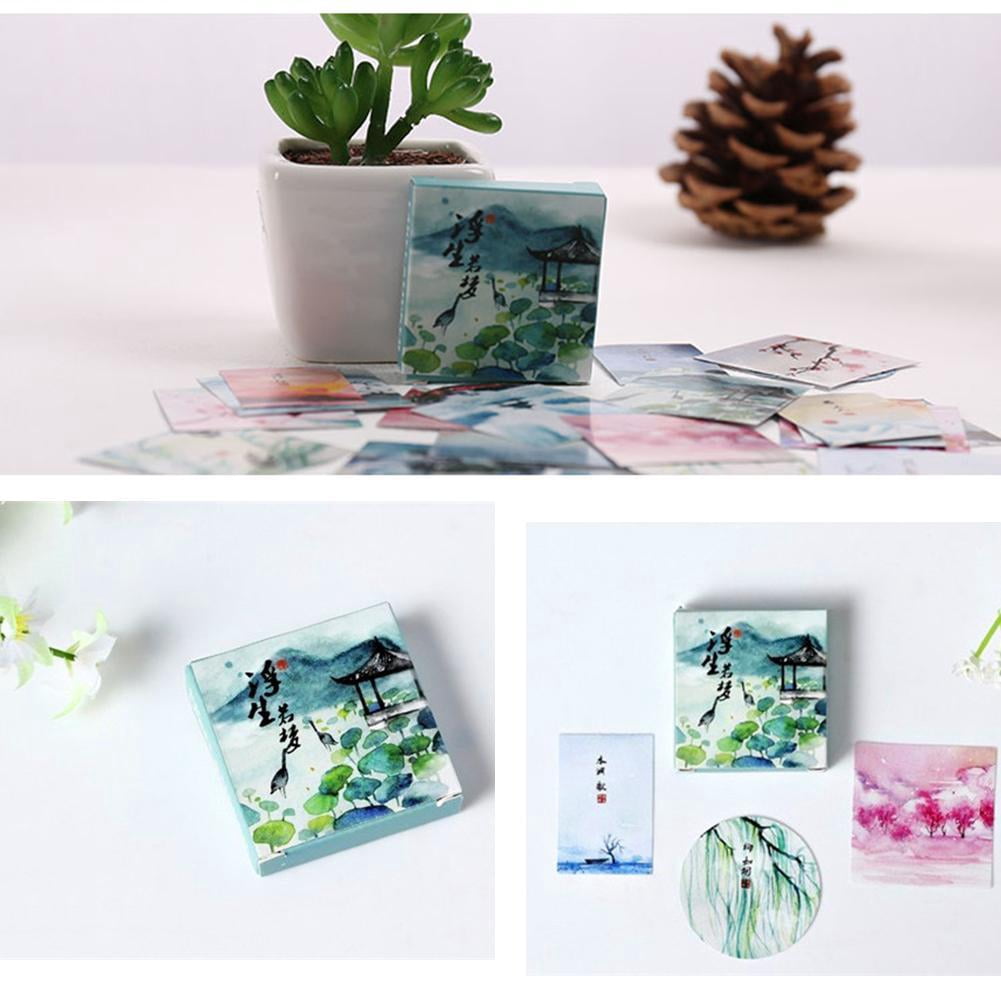 40pcs / Set Diy Stickers Vintage Style Chinese Traditional Adhesive Stickers Decoration Stickers For Student Supplies, Office Supplies