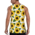 thumbnail image 3 of Fotbe Sunflowers Pattern Men's Quick Dry Workout Tank Top Gym Muscle Tee Fitness Bodybuilding Sleeveless T Shirt Breathable Workout Shirt-Small, 3 of 9