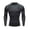 Black-grey, variant on WBQ Men's Compression Shirts Long Sleeve Athletic T Shirt Workout Cool Dry Running Tops Gym Undershirts Baselayers
