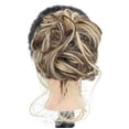 thumbnail image 4 of Messy Bun Hair Piece Claw Clip Messy Bun Hair Bun Wavy Curly Hair Bun Long Beard Bun Hair Synthetic Tousled Updo Hair Extensions Scrunchie Hairpiece for Women (86H10#), 4 of 6