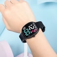 thumbnail image 2 of Electronic Watch Waterproof Power-saving LED Display Multifunctional Low Consumption Precise Time Lightweight Square Dial Sports Watch for Kids, 2 of 7