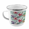 thumbnail image 2 of Floral Steel Camping Mug, Watercolored Tropical Exotic Foliage Vibrant Color Palette Hawaiian Summer Season, Printed Thermal Cup for Camping and Outdoor Activities, by Ambesonne, 2 of 2
