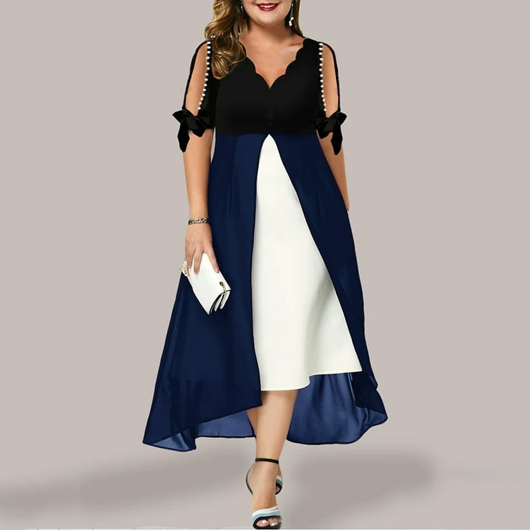 TBKOMH Wedding Guest Dresses for Women, 2023 Spring and Summer Casual Party  Beach Maxi Dresses Formal Dresses for Women Evening Party Casual Flowy  Tiered Maxi Beach Dress Wrap Dress for Women 