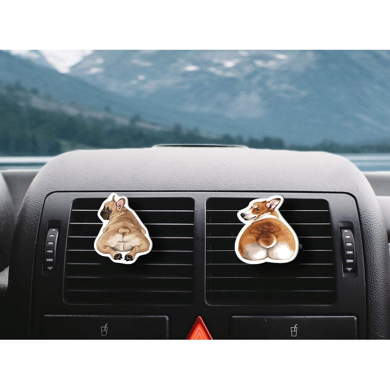 4 PCS Car Air Vent Clips - Dog Paw Design, Colorful Interior Decor For Women