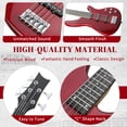 thumbnail image 5 of Ktaxon 44in 5 String Bass Guitar Kit, S-S Pickups, with 20W Amp & Full Accessories, Red, 5 of 8