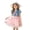 Pink, variant on Babcutegg Cute Denim Skirt With Floral Mesh Overlay, Sleeveless Cowboy-Style Dress And Matching Hat For Young Girls White Size 2T