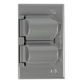 thumbnail image 1 of Placa Intemperie Contacto Duplex Leviton Metal Gris Estandar, 1 of 3