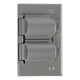 thumbnail image 1 of Placa Intemperie Contacto Duplex Leviton Metal Gris Estandar, 1 of 3