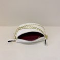 thumbnail image 3 of Bolso de pecho a la moda para mujer, Bolso de sillín acolchada con cremallera informal para regalo (blanco), 3 of 9