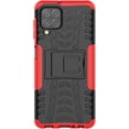 thumbnail image 2 of Case for Samsung Galaxy A22 4G (Not 5G), Tyre Pattern Design Hybrid TPU+PC Material Double Layer Protection Shockproof Cover with Kickstand Phone Case for Samsung Galaxy A22 4G XC Red, 2 of 14