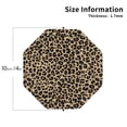 thumbnail image 2 of Rateoe Leopard Print-1 Drawing Drink Coasters Set of 4 Leather Coasters Spill Protection for Table Desk,Durable and Non Slip Leather Coaster ,4 Inches Drink Mats-Octagon, 2 of 6