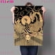 thumbnail image 3 of Póster Artístico Retro de bruja y Luna, cuadro sobre lienzo para pared, decoración para sala de estar sin marco, 3 of 4