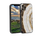 thumbnail image 1 of Compatible with iPhone 12 Pro Phone Case, White-Golden-Marble-108-jpg-3-2 Case Men Women, Flexible Silicone Shockproof Case for iPhone 12 Pro, 1 of 1