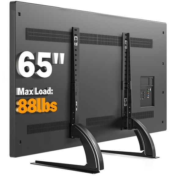 TAVR Furniture Table Top Universal TV Stand for 27-65 inch LCD LED Flat or Curved Screen TVs