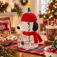 thumbnail image 3 of 2026 New Snoo.py Glass Cold Cup Tumbler 2026 With Straw, 20oz Removable Red Knit Hat & Scarf, Cute Novelty Glass Cup for Iced Coffee & Cold Drinks, 3 of 9