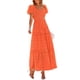 thumbnail image 1 of Vestido PRETTYGARDEN 2025 con escote cuadrado y ojales XL Naranja, 1 of 8