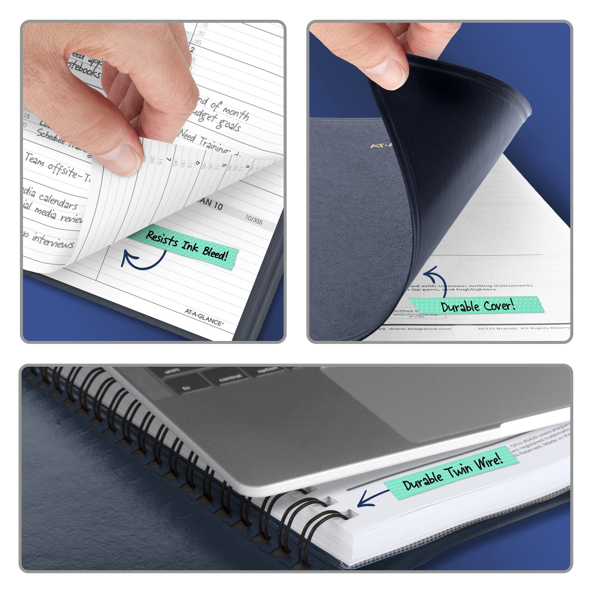 AT-A-GLANCE 2027 Weekly Appointment Book Planner Navy Large 8 14 x 11 - Weekly