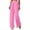 Pink, variant on SNKSDGM Women's Plus Womens Sweatpants Set Womens Dress Pants Stretchy Long Women's Wide Leg Palazzo Pleated Pants High Waisted Flowy Loose Dressy Casual Long Trousers M
