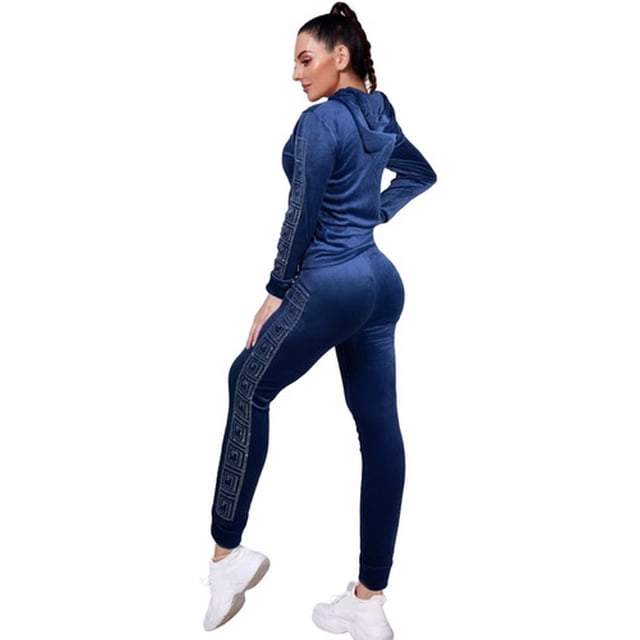 Set Pants Mujer Aterciopelado Pans Dama Cómodo Con Capucha LOLE Conjunto deportivo