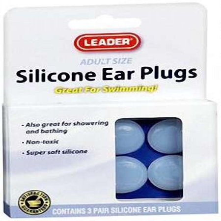 Leader Silicone Ear Plugs, 6 CT (2 PACK) - Compare to