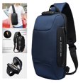 thumbnail image 2 of USB para hombre, bolsa de pecho informal, bandolera para de noche, impermeable capacidad - Azul Sunnimix paquete de hombres honda, 2 of 8