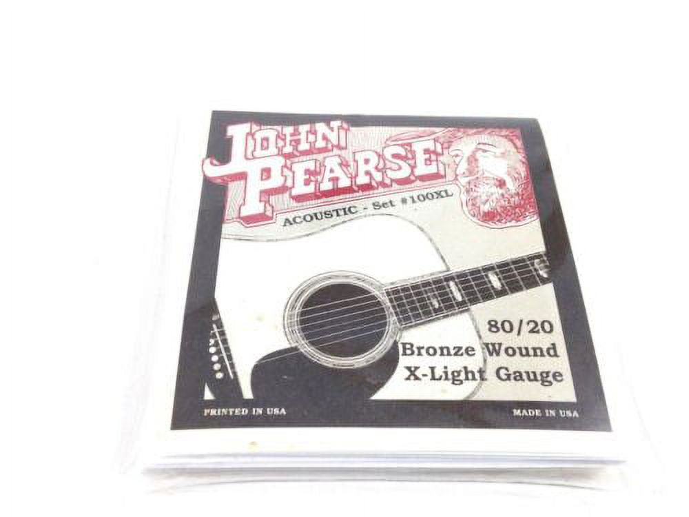 John Pearse Guitar Strings 3 Pack Acoustic 80/20 Bronze Wound Extra Light #100XL