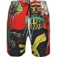 thumbnail image 4 of Jean Michel Basquiat Men's Beach Shorts Quick Dry Athletic Workout Swim Shorts Elastic Waist Drawstring Summer Shorts, 4 of 5