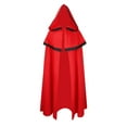 thumbnail image 2 of Lilgiuy Men Patchwork Hooded Casual Party Retro Gothic Long Cloak Stage Outfit for Sports Gym Exersice, 2 of 5