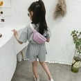 thumbnail image 6 of Kids Canvas Fanny Waist Bag Girls Chest Bum Pack Crossbody Pouch (Purple), 6 of 10