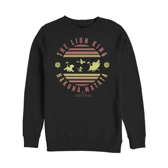 Men's Lion King Sunshine Hakuna Matata  Sweatshirt Black Large