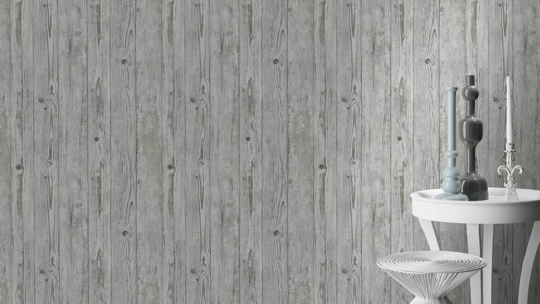 Advantage Albright Light Blue Weathered Oak Panels Wallpaper