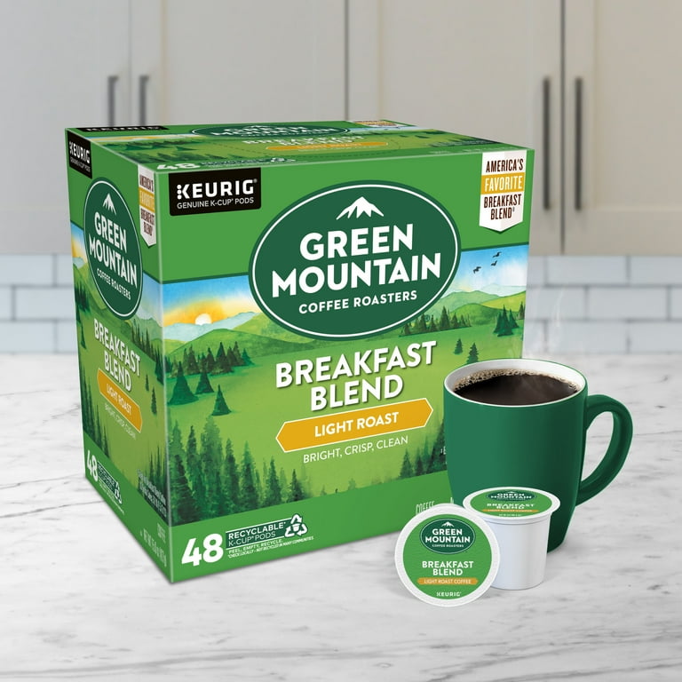 Green Mountain Coffee Roasters Breakfast Blend Light Roast K Cup Coffee Pods 48 Count
