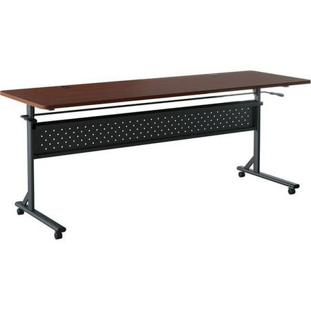 UPC: 0035255607612 | Lorell LLR60761 24 x 72 in. Shift 2.0 Flip & Nesting Mobile Table Mahogany