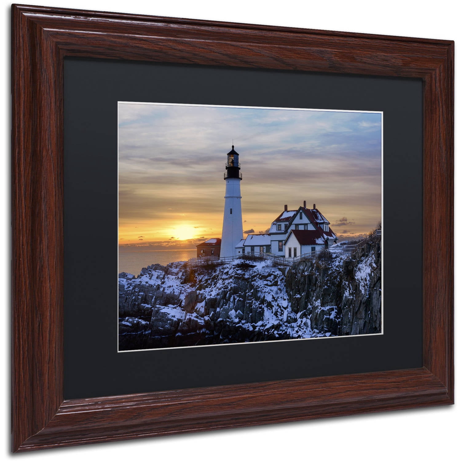 Trademark Fine Art "Maine Classic" Canvas Art by Michael Blanchette Photography Black Matte, Wood Frame