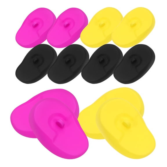 Homoyoyo Silicone Ear Covers for Hair Dyeing, 6 Pairs Assorted Colors, Reusable Protective for Hair Coloring Comfort