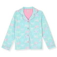 thumbnail image 2 of Sleep On It Girls 2-Piece Long-Sleeve Button-Up Pajama Set with Plush Headband Gift, Big Bows, 3T, 2 of 6