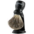thumbnail image 1 of Juego de soporte para brochas de afeitar Badger, mango de madera, brocha de afeitar, diseño contratado, soporte de afeitado de resina, 2 piezas, kit de afeitado tradicional para hombres de Anbbas, 1 of 5