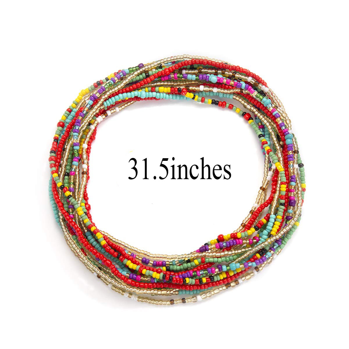 Beaded Waist Chain Simple Belly Jewelry Decor Colorful Body - Temu