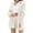 Beige, variant on 3 Piece Lounge Sets and Women, Hugcore Women's Fuzzy 3 Piece Warm Outfit Fleece Warm Crop Top Shorts Pajamas Loungewear Sets Warm Pj Set Women's Lounge Beige L