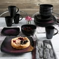 thumbnail image 6 of Gibson Home Soho Lounge Square Stoneware 16-Pieces Dinnerware Set, 6 of 12