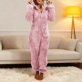 thumbnail image 2 of Soyumi Outfits Basic Lounge Cardigan Y2K Going Out Tunic tops Corduroy Jogge Loungewear Classic Cute Fuzzy Fleece Baggy Pajamas Matching Sets Winter Clothing Long Sleeve tops and Pants, Pink, 2 of 5