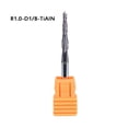thumbnail image 1 of R0.25mm-1mm Tapered Ball Nose End Mill 1/8 Shank CNC Router Woodwork Carving, 1 of 1