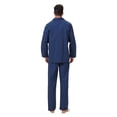 thumbnail image 6 of GLOBAL Men's 100% Cotton Long Sleeve Pajama Set, Breathable Lightweight Button Down Nightwear with Pants, S-3XL, 6 of 7