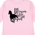 thumbnail image 4 of Inktastic Live Like Someone Left the Gate Open Horse Silhouette Boys or Girls Long Sleeve Toddler T-Shirt, 4 of 5