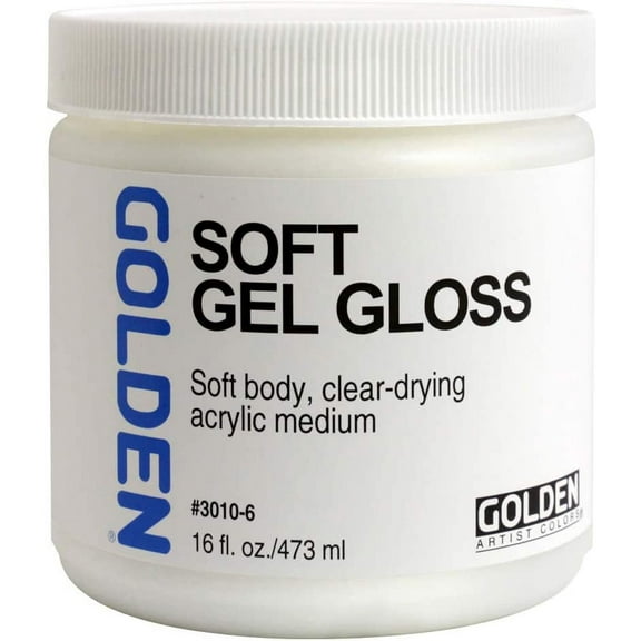 Golden Soft Acrylic Gel Medium - Gloss, 16 oz jar
