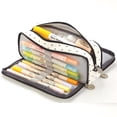 thumbnail image 3 of School Multifunctional Double Zipper Portable Canvas Large Capacity Pencil Case, 3 of 7