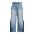 Time and Tru Women's Wide Leg Panel Jeans