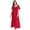 Classic Red, variant on Plus Size Long Silky Lace-Trim Gown