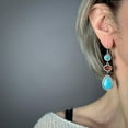 thumbnail image 4 of Boucles d'Oreilles Turquoise Clous en Acier Inoxydable Ensemble de Piercings en Titane pour Élégant et Moderne, 4 of 8